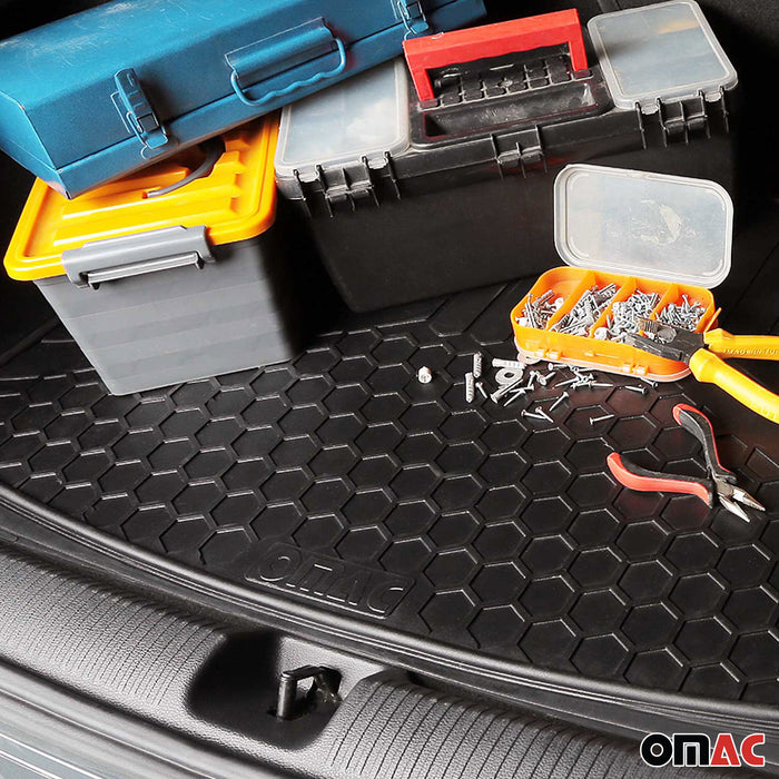 Trimmable Floor Mats & Trunk Mat Waterproof for Mercedes Rubber TPE Black 5Pcs