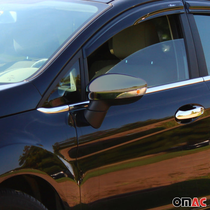 Side Mirror Cover Caps Fits Ford Fiesta / B-Max 2011-2019 Dark 2 Pcs