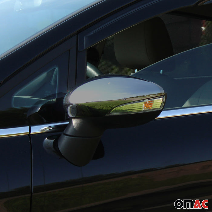 Side Mirror Cover Caps Fits Ford Fiesta / B-Max 2011-2019 Dark 2 Pcs