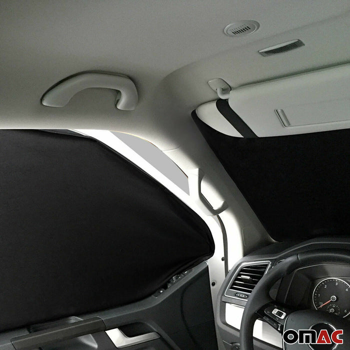 Magnetic Window Curtains UV Protection for Citroen Jumper 2007-2023 Gray Black