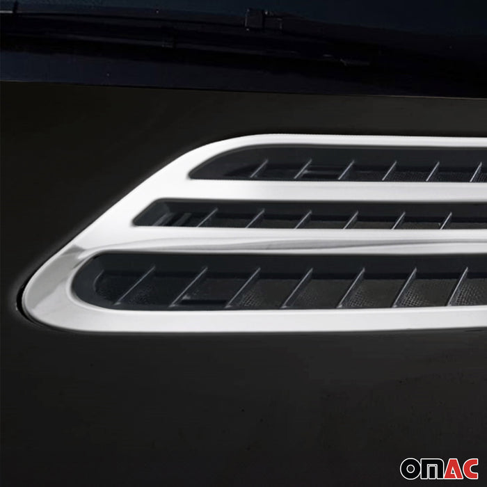 Front Bumper Grill Trim for Mercedes Sprinter W907 910 2019-2024 Steel 2x
