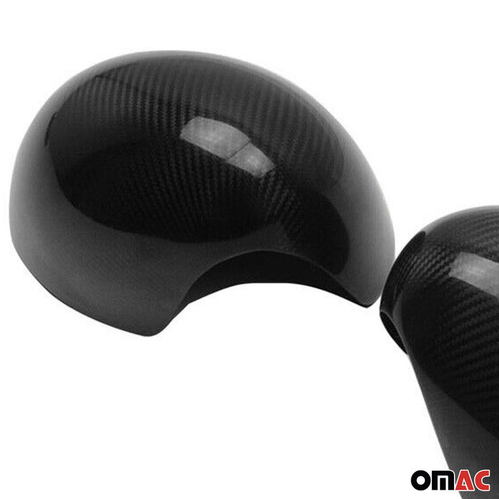 Side Mirror Cover Caps Fits Mini Cooper F55 F56 2014-2022 Carbon Fiber Black 2x