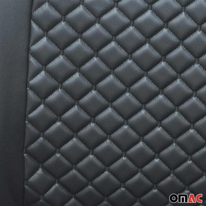 Leather Front Car Seat Covers Protector for Mercedes Metris 2016-2024 Black