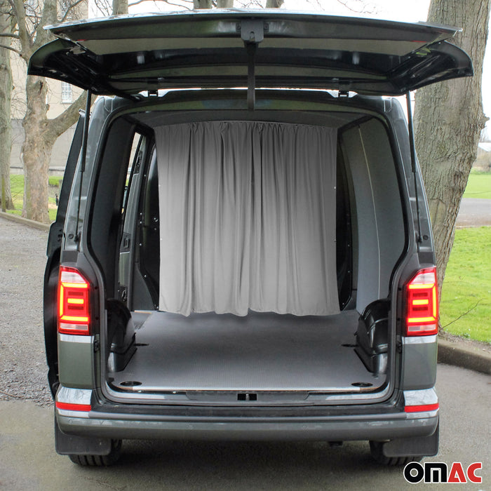 Cabin Divider Curtains Privacy Curtains for Mercedes Sprinter Gray 2 Curtains