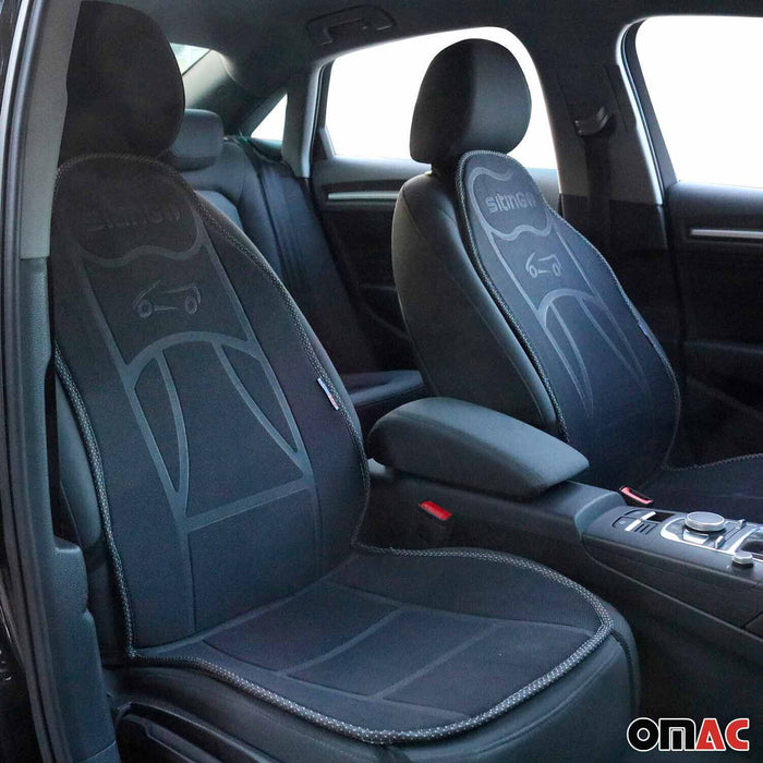 Car Seat Protector Cushion Cover Mat Pad Black for BMW Fabric Black 2Pcs