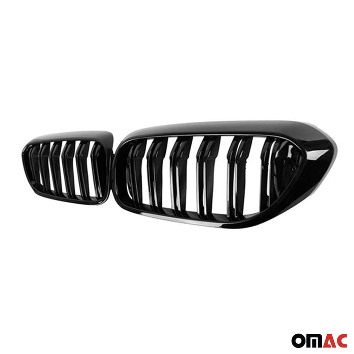 For BMW 5 Series G30 G31 2017-20 PRE-FL Front Kidney Grille M-Tech Gloss Black