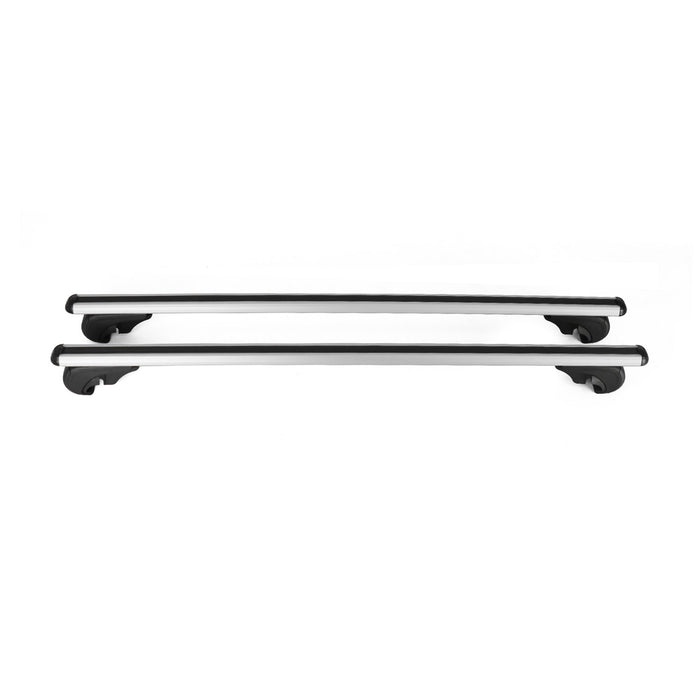 Roof Rack Cross Bars Luggage Carrier 2 Pcs. Aluminum 42" Silver