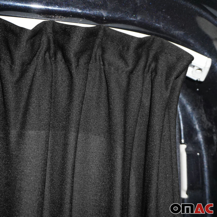Side Window Curtain Sunshade for VW Eurovan 1992-2003 L1 SWB Barn Door Black