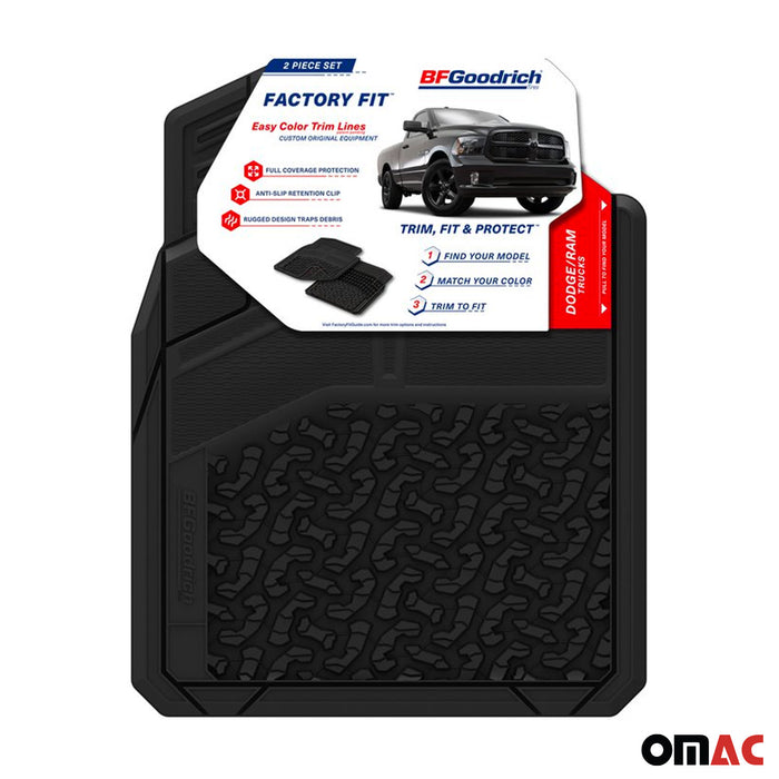 BF Goodrich Floor Mats Liners for Dodge Trucks & SUV All Weather Black Rubber