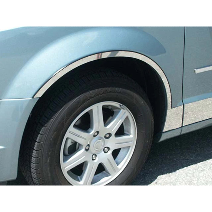 Stainless Steel Wheel Well Trim 4Pc Fits Dodge Grand Caravan
