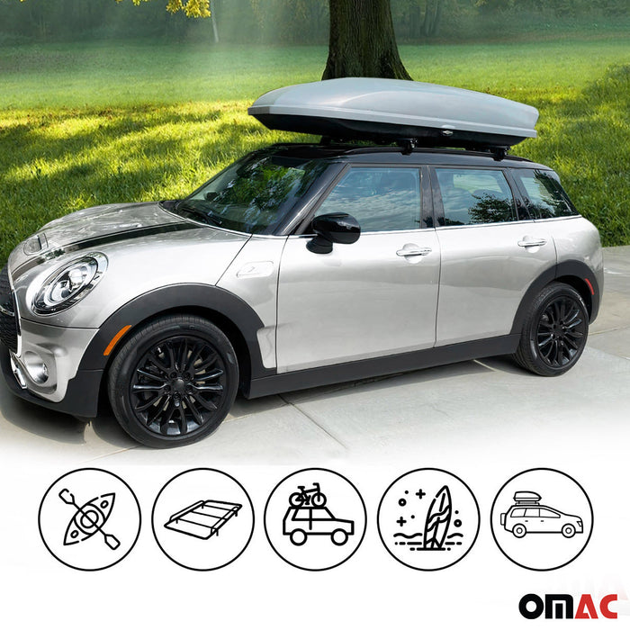 220 Lbs Luggage Roof Rack Cross Bars for Fiat 500X 2016-2023 Gray 2Pcs