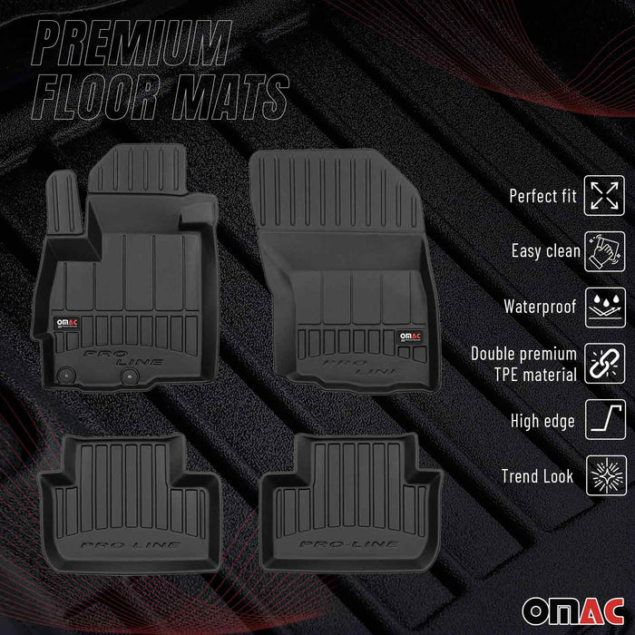 OMAC Premium Floor Mats for Mitsubishi Outlander Sport 2011-2024 All-Weather 4x