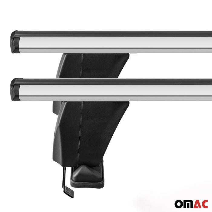 Top Roof Racks Cross Bars fits Honda Fit 2015-2020 2Pcs Gray Aluminium