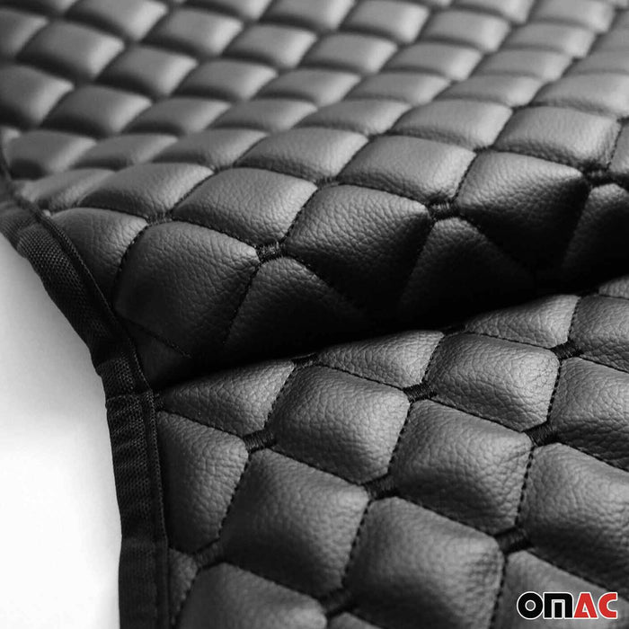 Leather Breathable Front Seat Cover Pads for Mini Black 1Pc