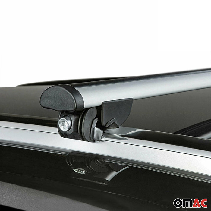 220 Lbs Luggage Roof Rack Cross Bars for BMW X1 F48 2015-2022 Alu Silver 2x