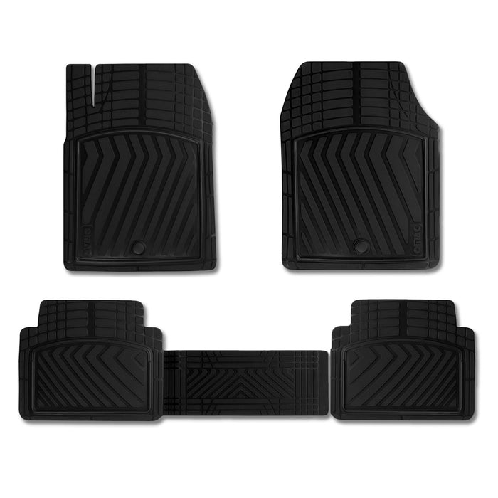 Floor Mats Liner for Car 3D All-Weather Front Rear Trimmable 4 Pcs Set Black