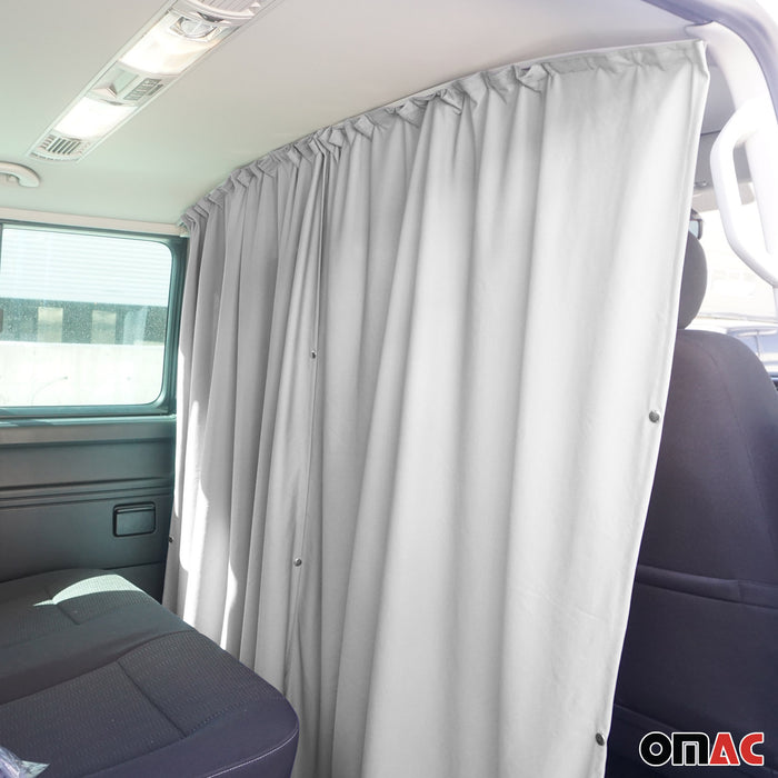 63" x 71" Cab Divider Van Cabin Curtain Campervan Kit Grey