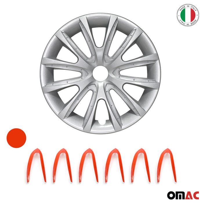 16" Wheel Covers Hubcaps for Mazda Grey Red Gloss