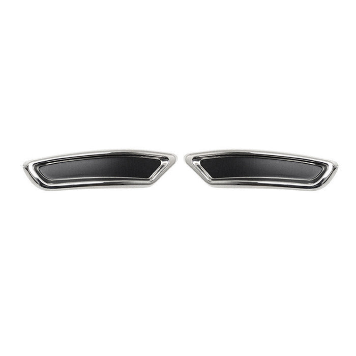 Exhaust Tip Frame Trim for VW Passat B8 R-Line 2015-2019 Silver Steel 2 Pcs