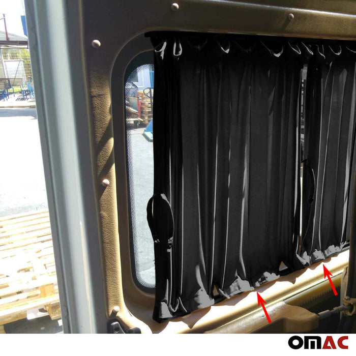 Side Window Curtain Sunshade UV Block for Mercedes Metris 2016-2024 Black