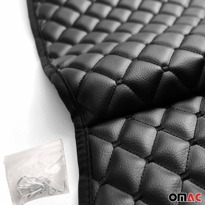 Leather Breathable Front Seat Cover Pads for Mini Black 1Pc