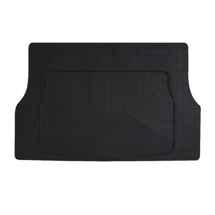 Trimmable Cargo Mats Liner All Weather for Tesla Model 3 2017-2024 Black Rubber