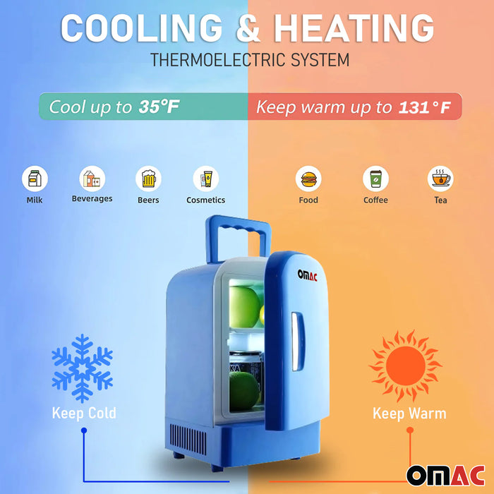 4L Portable Cooler and Warmer Car Refrigerator Outdoor 12V Mini Camping Fridge