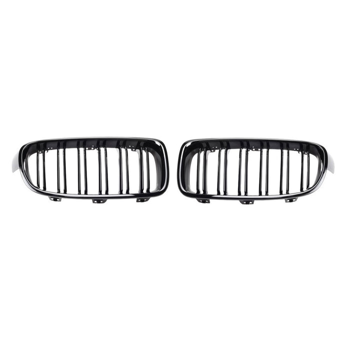 For BMW F30 F31 2012-2019 Front Kidney Grille M3 Style Gloss Black Dual Slat