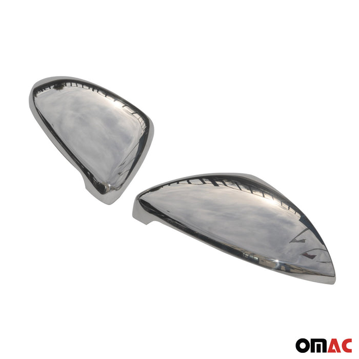 Side Mirror Cover Caps Fits VW Golf Mk7 2015-2021 Steel Silver 2 Pcs
