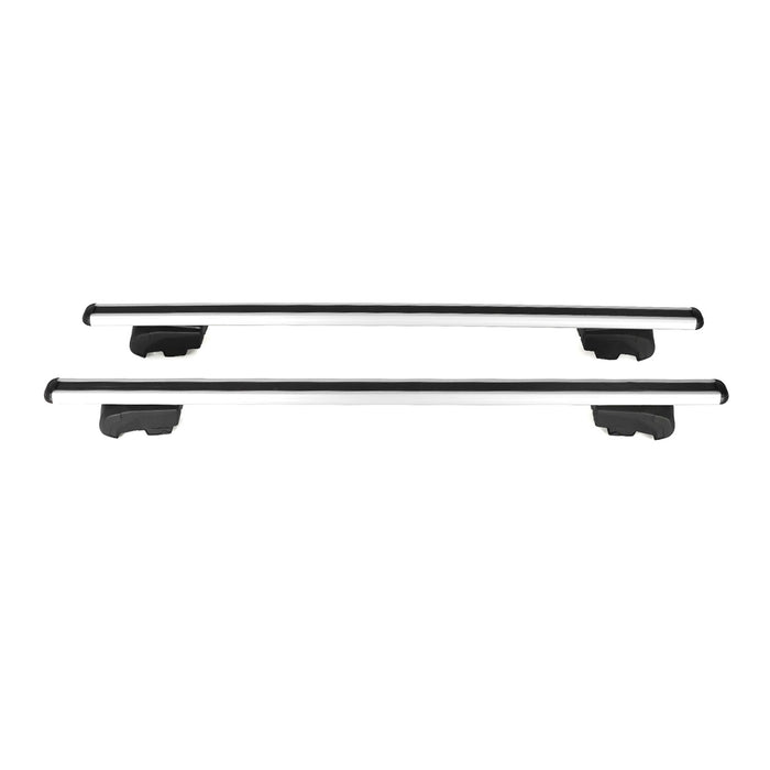 Roof Rack Cross Bars Luggage Carrier Anti-Theft Lockable 50" 2 Pcs Silver