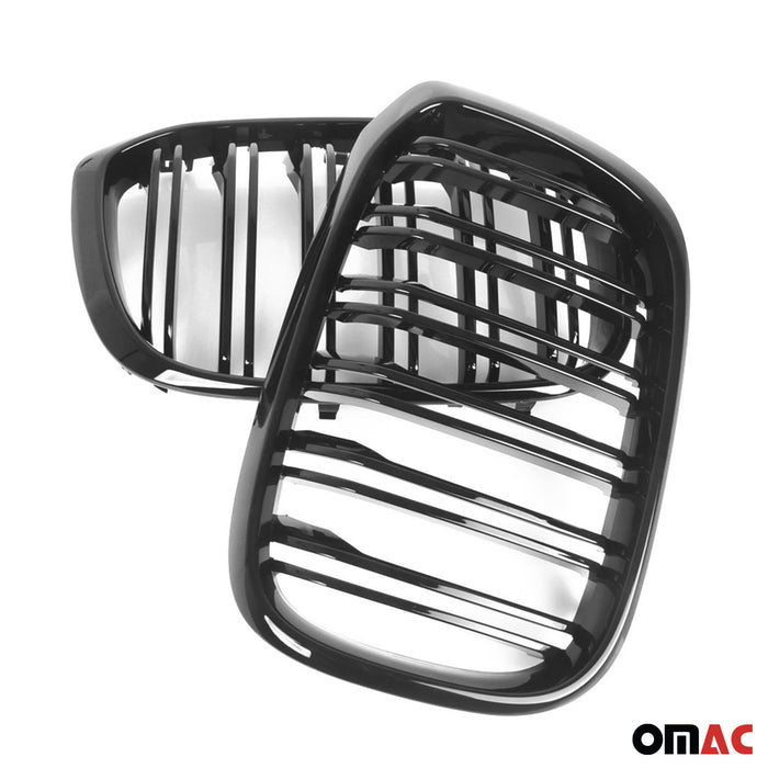 For BMW X3 G01 X4 G02 2018-2021 PRE-FL Front Kidney Grille M Style Gloss Black