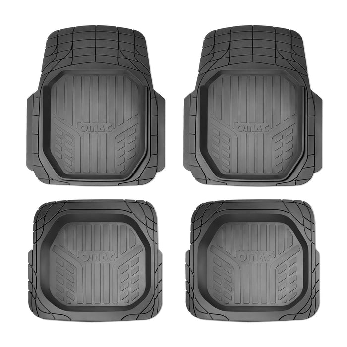 Trimmable Floor Mats Liner Waterproof for GMC 3D Black All Weather 4Pcs