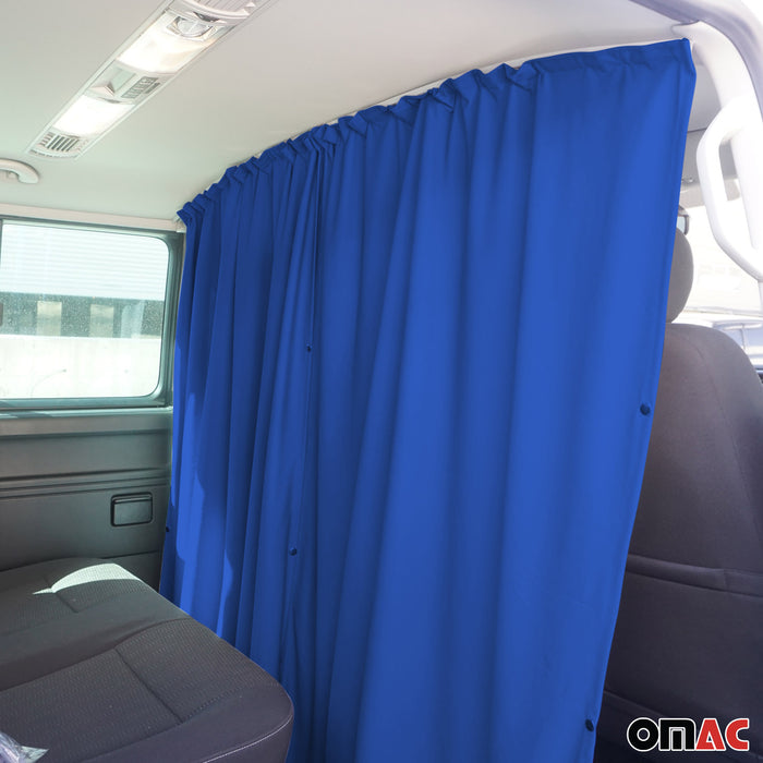 79" x 71" Van Cab Divider Cabin Curtain Campervan Kit Dark Blue