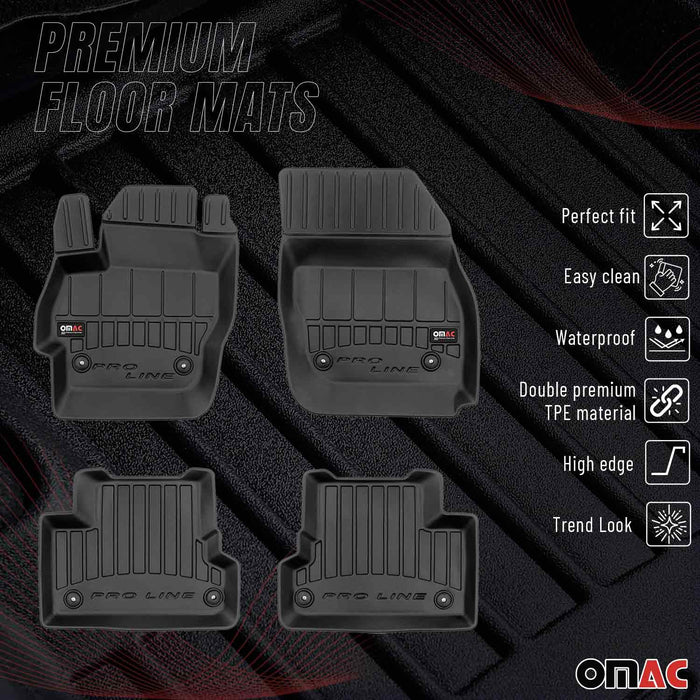 OMAC Premium Floor Mats for Mazda 3 2010-2013 All-Weather Heavy Duty 4Pcs
