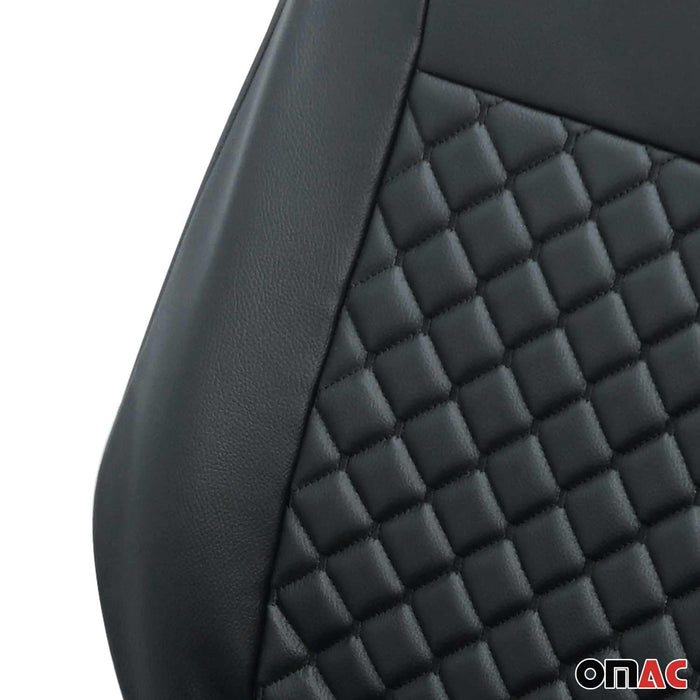 Leather Custom fit Seat Covers for Mercedes Sprinter W906 2006-2018 Black