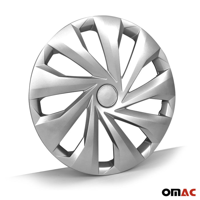15 Inch Wheel Rim Covers Hubcaps for Subaru Silver Gray Gloss
