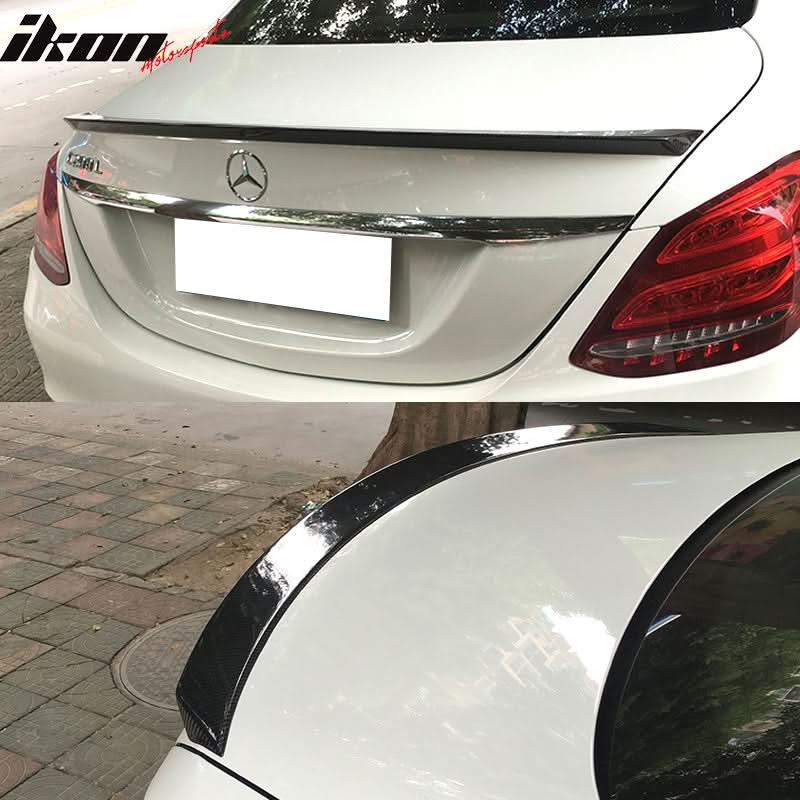 2015-2021 Benz W205 C Class ML Style Rear Trunk Spoiler Carbon Fiber