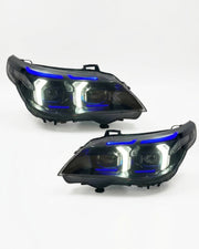 BMW 5 Series E60 Snake Eye LED Headlight Assembly with Dual-Color DRL 2003 - 2010