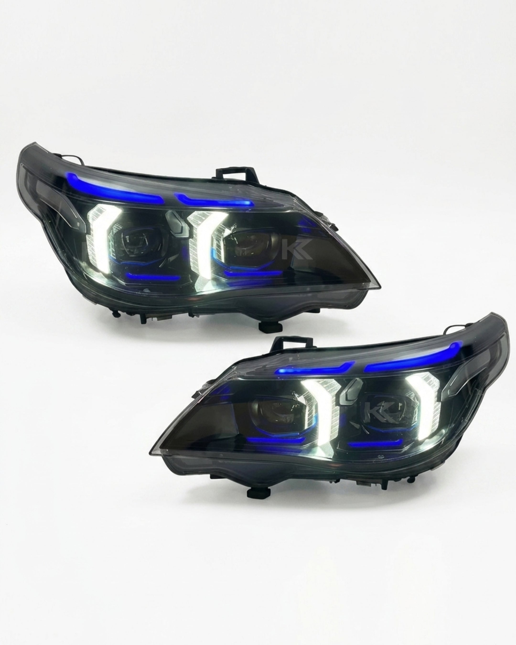 BMW 5 Series E60 Snake Eye LED Headlight Assembly with Dual-Color DRL 2003 - 2010