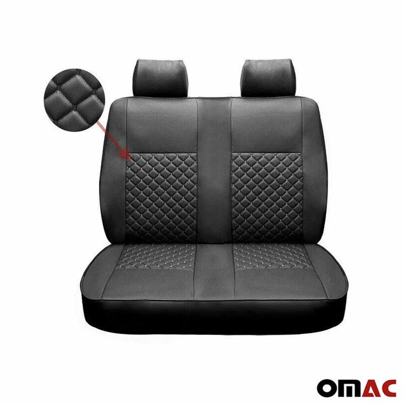 2006-2018 Mercedes Sprinter W906 Leather Front Custom fit Seat Covers Black