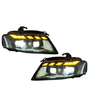 Audi A4 RS Style LED Headlight Assembly with Daytime Running Lights 2008 - 2012