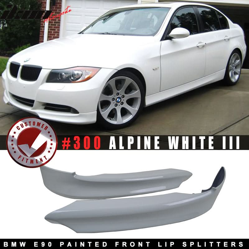 Fits 05-08 BMW E90 3-Series OE Front Lip Splitter 2PC OE Color