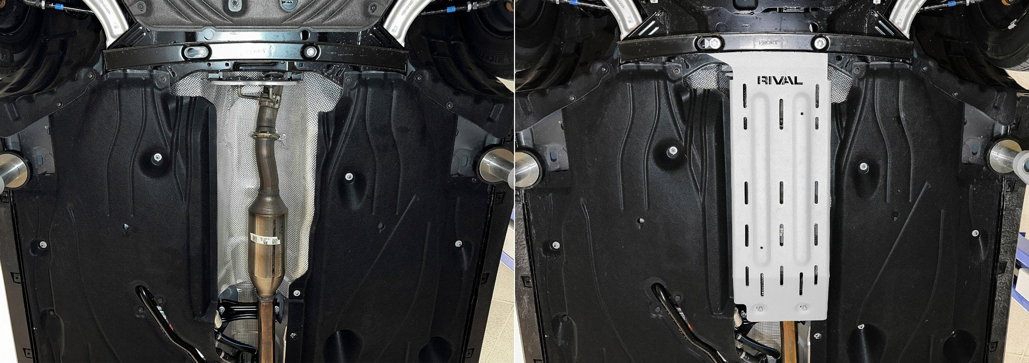 RIVAL Aluminum Catalytic Converter Skid Plate 2022-2025 Ford Maverick Hybrid 2WD Only