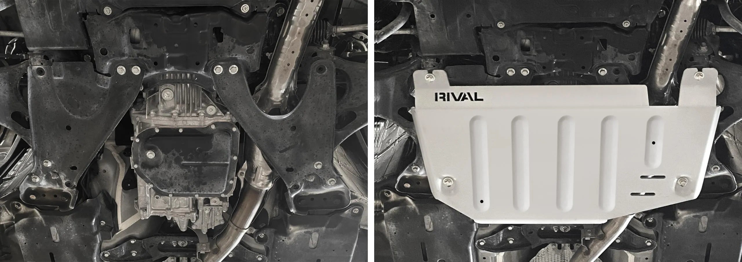 RIVAL Aluminum Transmission Skid Plate 2020-2025 Subaru Forester incl. Wilderness | 2020-2025 Subaru Outback | 2020-2025 Subaru Crosstrek