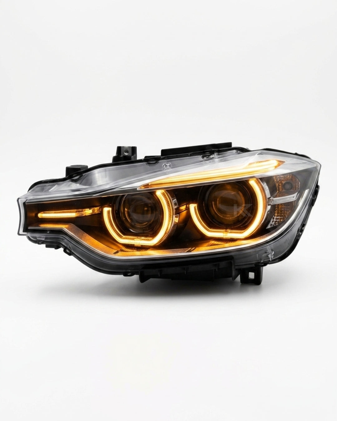 BMW 3 Series F30 LED Headlight Assembly with Triple-Color DRL (Amber / White / Yellow) & High / Low Beam 2012 - 2018