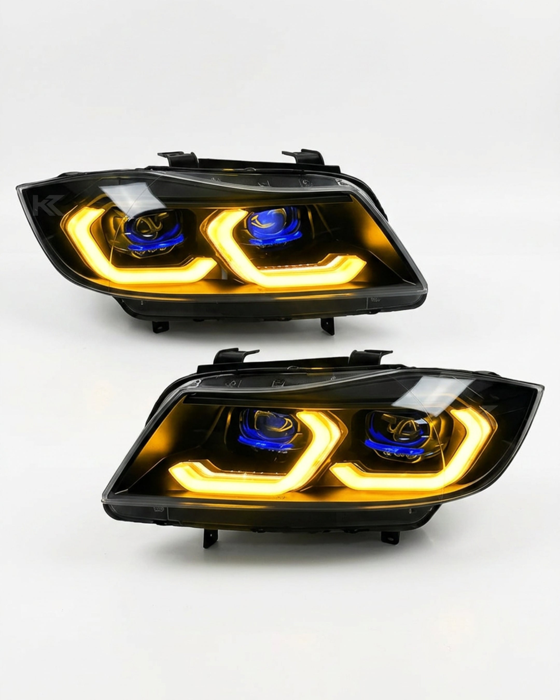 BMW 3 Series E90 LED Headlight Assembly with Dual-Color DRL 2005 - 2012