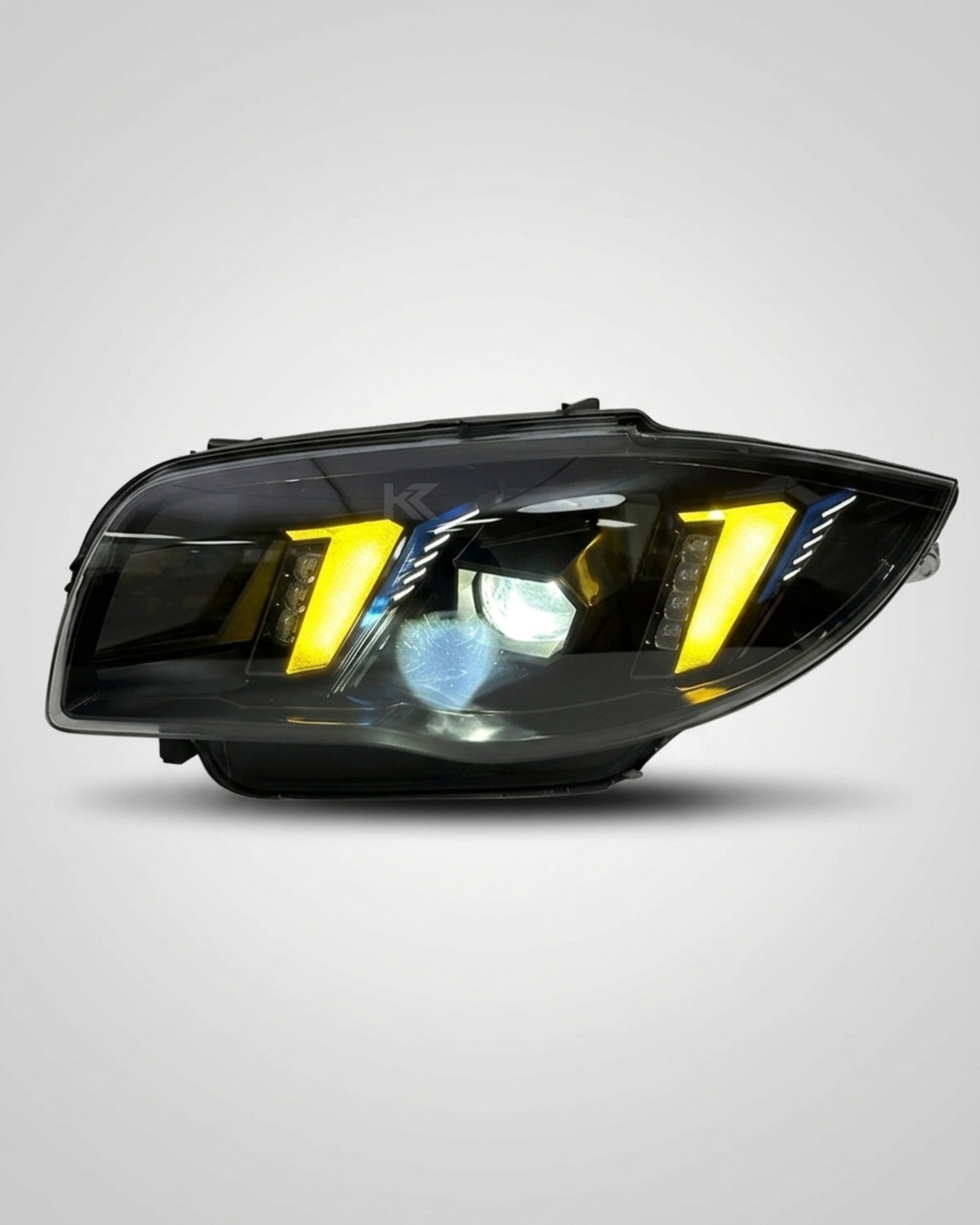 BMW 1 Series E87 Snake Eye Laser LED Headlight Assembly with Dual-Color DRL (Yellow / White) 2004 - 2011 (116i / 118i / 120i / 125i)