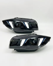 BMW 1 Series E87 Snake Eye Laser LED Headlight Assembly with Dual-Color DRL (Yellow / White) 2004 - 2011 (116i / 118i / 120i / 125i)