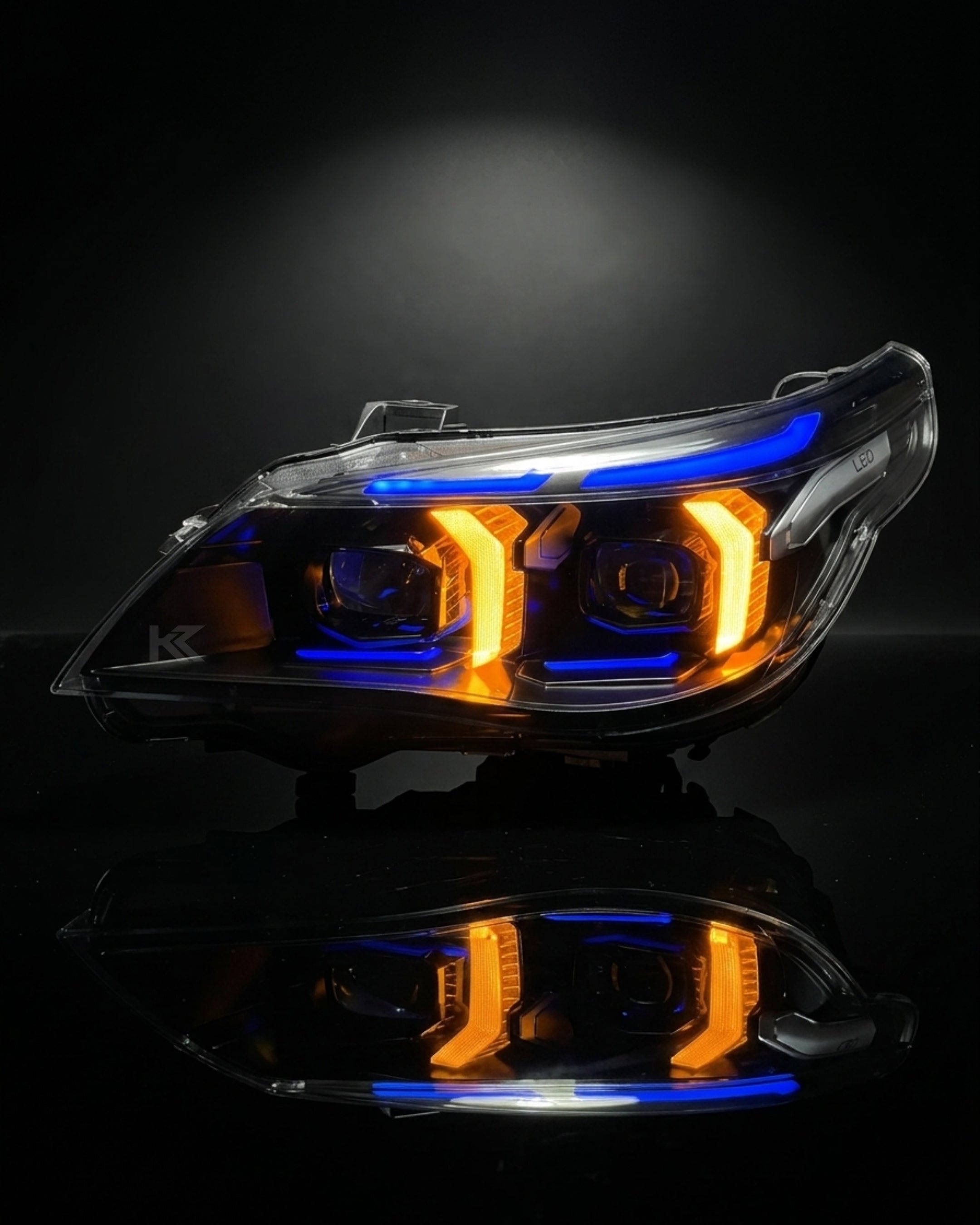 BMW 5 Series E60 Snake Eye LED Headlight Assembly with Dual-Color DRL 2003 - 2010