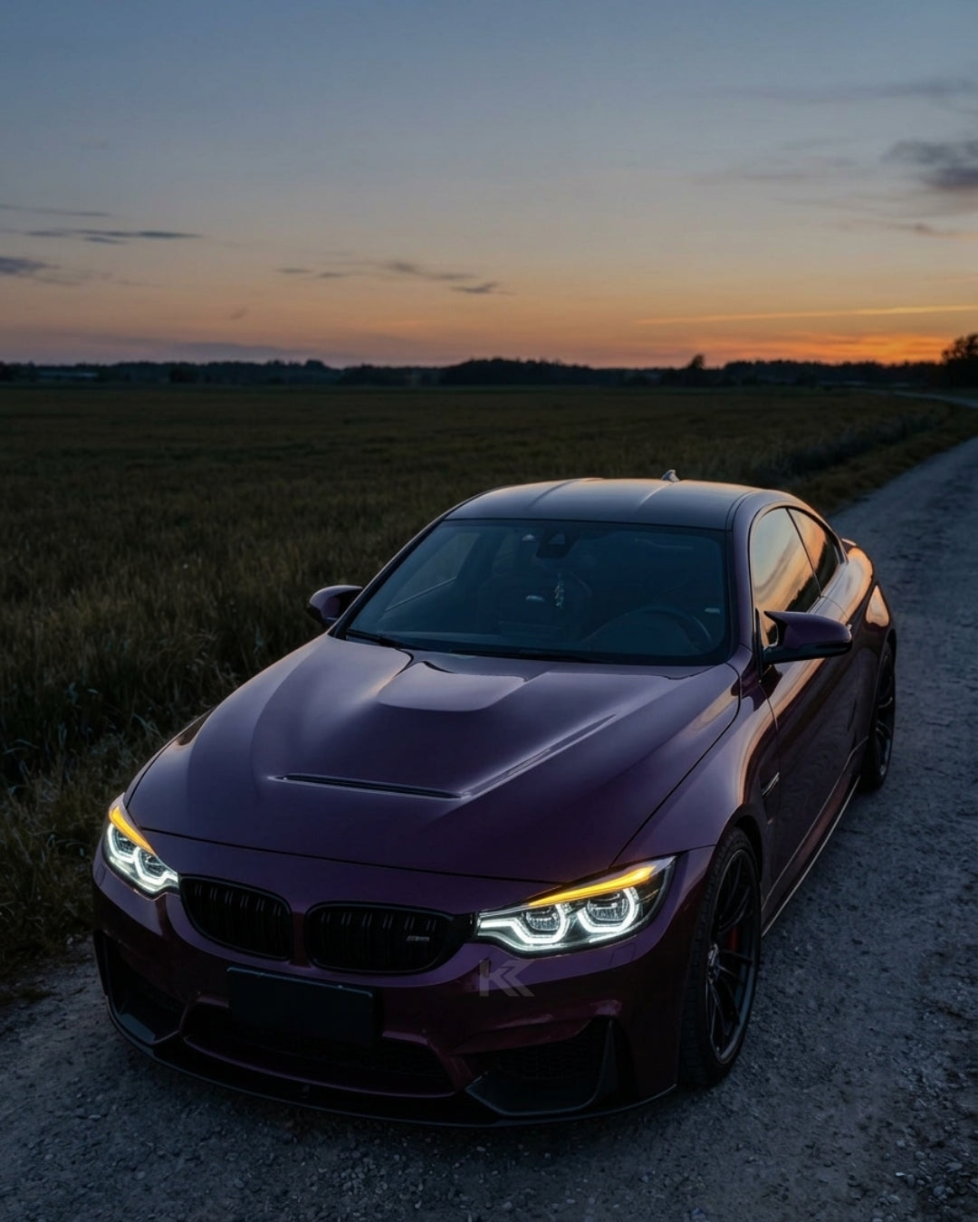 BMW 3 Series F30 LED Headlight Assembly with Triple-Color DRL (Amber / White / Yellow) & High / Low Beam 2012 - 2018